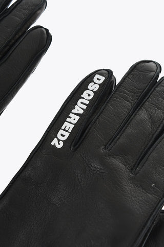 Leather Gloves with Half Zip And Real Fur Inner
