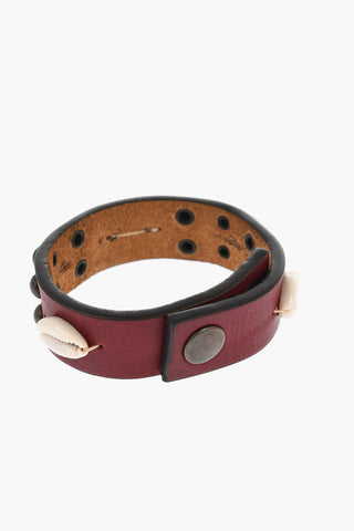 Bracciale In Pelle Borchiato