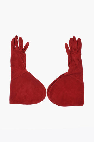 Guanti Gauntlet in Suede