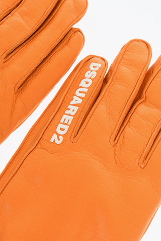 Leather Gloves with Half Zip And Real Fur Inner