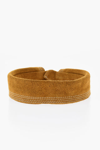 Suede Leather Removable Collar