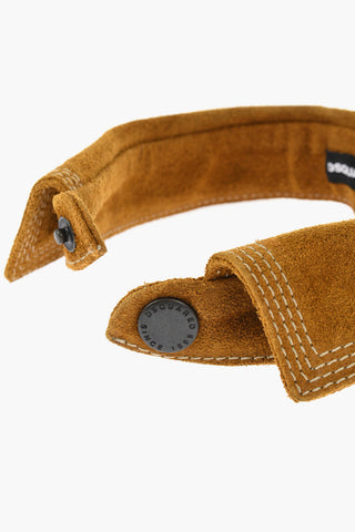 Suede Leather Removable Collar