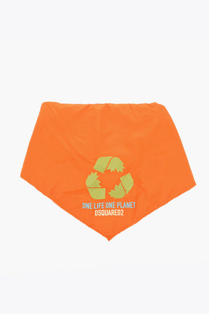 Nylon Padded Scarf with Printed Logo