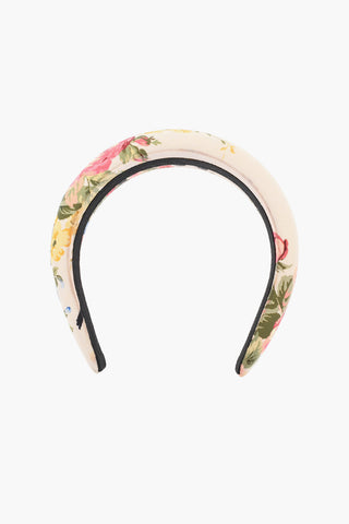 Floral-Motif Padded Hairband