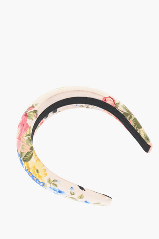 Floral-Motif Padded Hairband