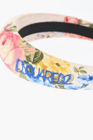 Floral-Motif Padded Hairband