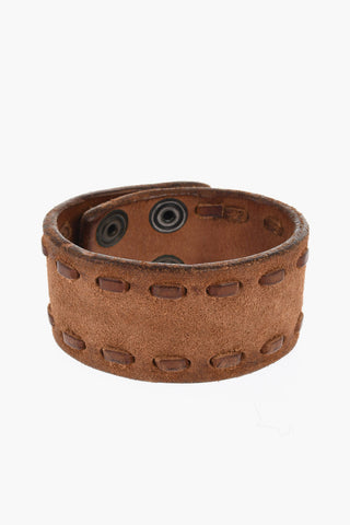Leather Bracelet with Snap Buttons