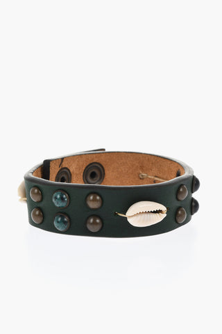 Leather Bracelet with Snap Buttons