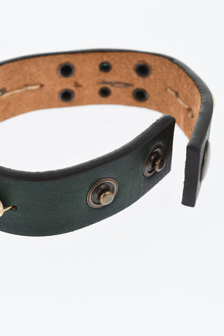 Leather Bracelet with Snap Buttons