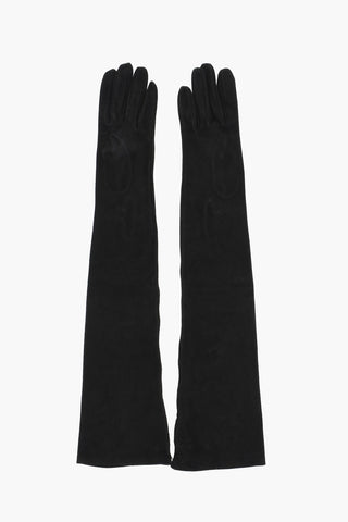 Guanti Warm In Suede con Bottoni