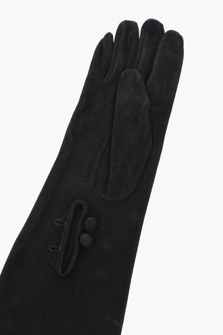 Guanti Warm In Suede con Bottoni
