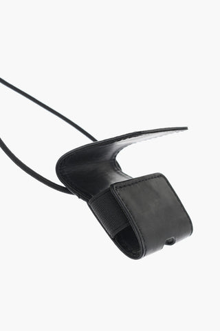Faux Leather Neck Airpods Case
