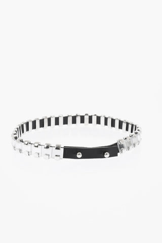 Mirrored Leather Necklace