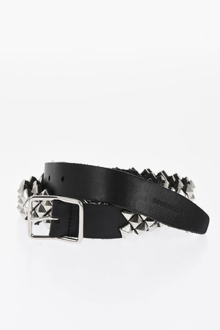 Studded Leather Belt 30mm