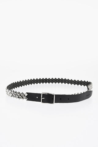 Studded Leather Belt 30mm