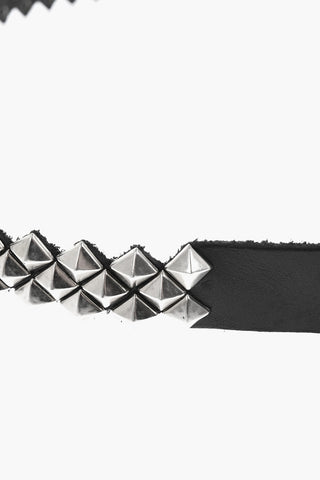 Studded Leather Belt 30mm