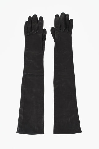 Guanti Warm In Pelle Con Bottoni