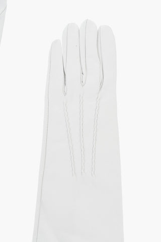 Guanti Warm In Pelle con Monogram Effetto Dorato