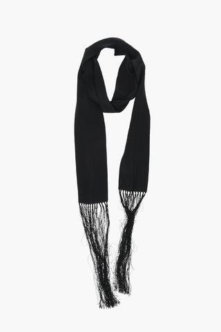 Silk Foulard with Fringes