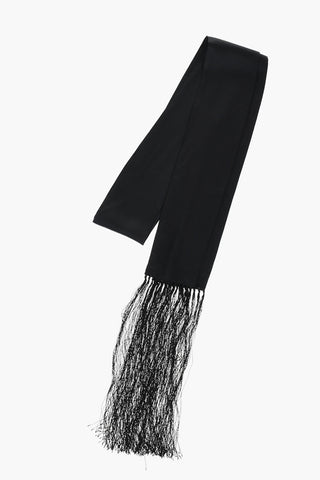 Silk Foulard with Fringes