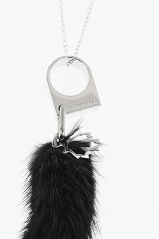Collana a Catena con Pendente in Pelliccia
