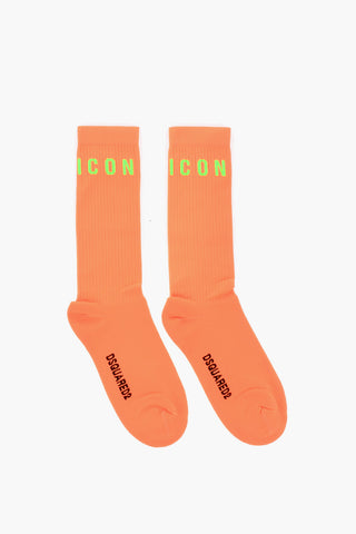 ICON Fluo Long Socks with Contrasting Logo