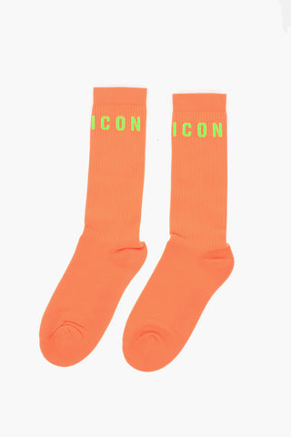 ICON Fluo Long Socks with Contrasting Logo