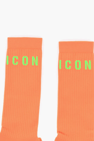 ICON Fluo Long Socks with Contrasting Logo