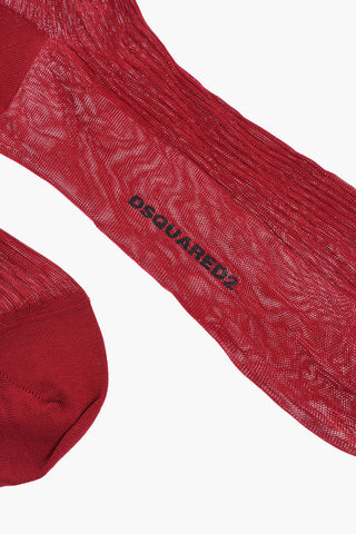 Ribbed Silk Long Socks