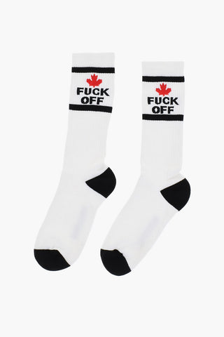 Ribbed Long Socks with Contrasting Details