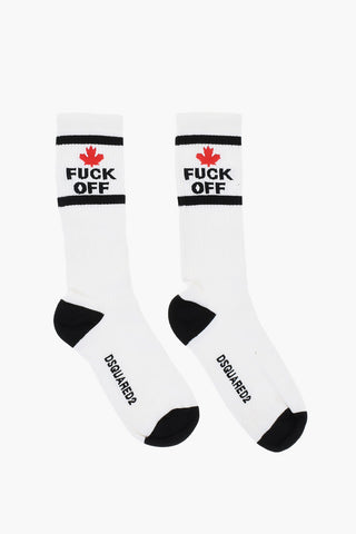 Ribbed Long Socks with Contrasting Details