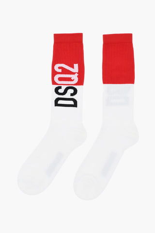 Mid-Crew Zweifarbige Socken
