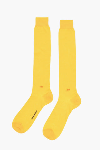 Solid Color Cotton Blend Long Socks