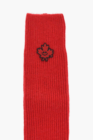 Ribbed Wool Blend Long Socks