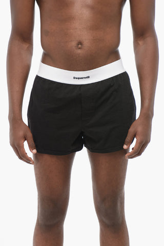 Cotton Blend Boxer with Contrasting Waistband