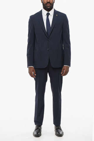 CC COLLECTION Single Breasted REWARD Wool Suit With Patch Pockets