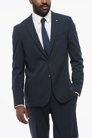 CC COLLECTION Single Breasted REWARD Wool Suit With Patch Pockets