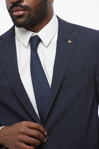 CC COLLECTION Single Breasted REWARD Wool Suit With Patch Pockets