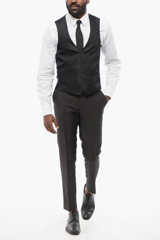 Five-Button Silk-Satin Waistcoat