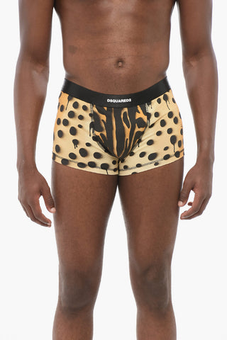 Animal Patterned Cotton Blend Boxer