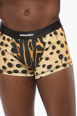 Animal Patterned Cotton Blend Boxer