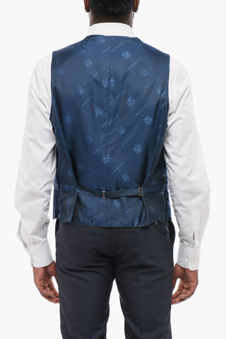 CERIMONIA ACADEMY Textured Silk Satin Waistcoat