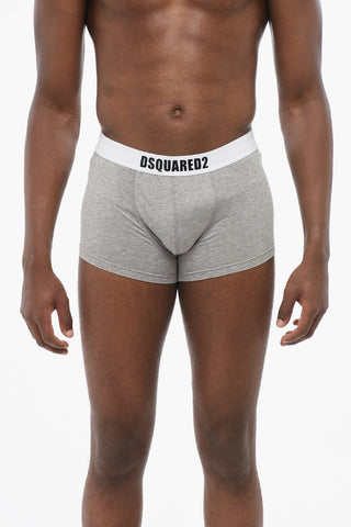 Cotton Blend Boxer with Rubberized Logo