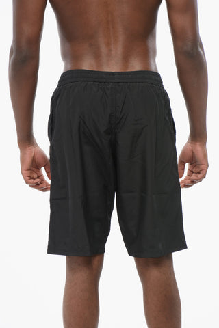 Embossed Lamè Logo SURFER Nylon Shorts