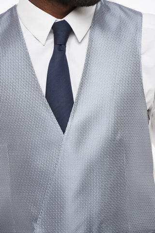 Gilet Doppiopetto In Seta Ricamata Con Tasche A Filo