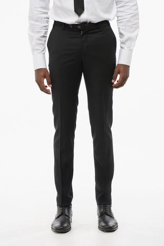 Three-Pieces Suite with Satin Peak Lapel