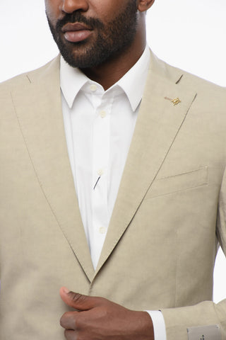 CC COLLECTION Linen Blend RESET Suit with Flap Pockets