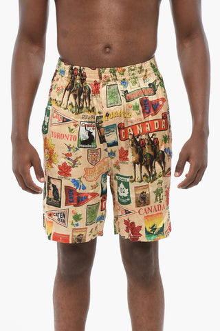 Patterned Silk Blend Pijama Shorts