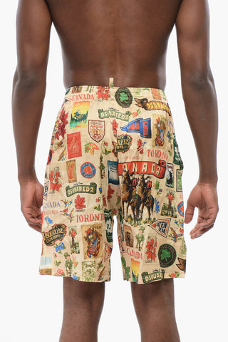 Patterned Silk Blend Pijama Shorts