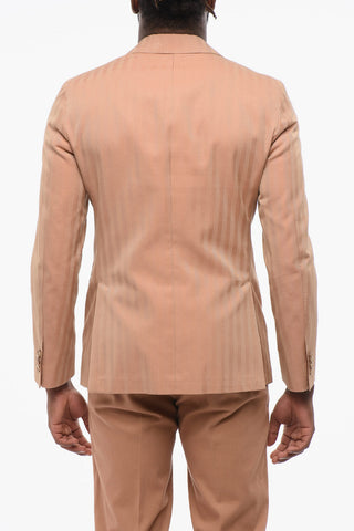 CC COLLECTION Single-Breasted Blazer with Tone-on-Tone Stripes